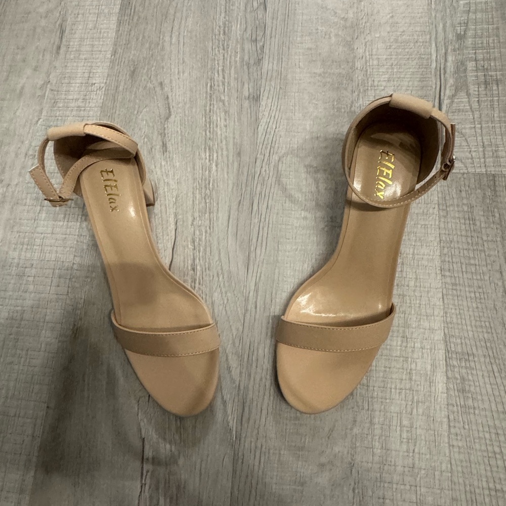 Amazon Nude Ankle Strap Heels